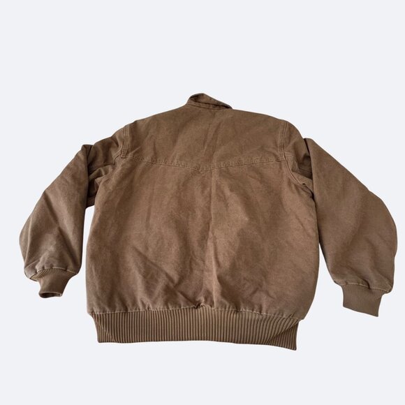 Vtg Carhartt Santa Fe Jacket Mens XL Brown J14 Faded Canvas Quilted 90s - Picture 3 of 16